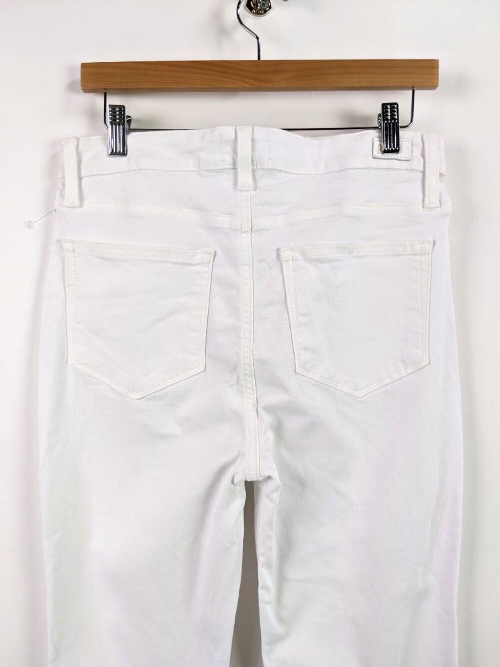 Paige Womens Jacqueline Crop Jeans Stretch Denim in Optic White Size 30 - Picture 4 of 8